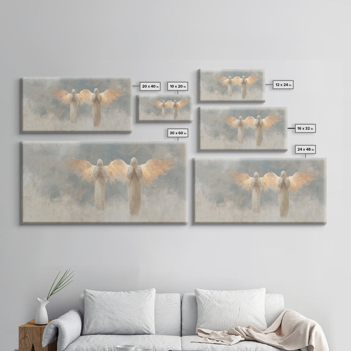 Wings Of Mercy – Framed Canvas Print – Christian Art Canvas – Abstract Christian Art – Christian Wall Art – Christian Art Gift – Minimalist