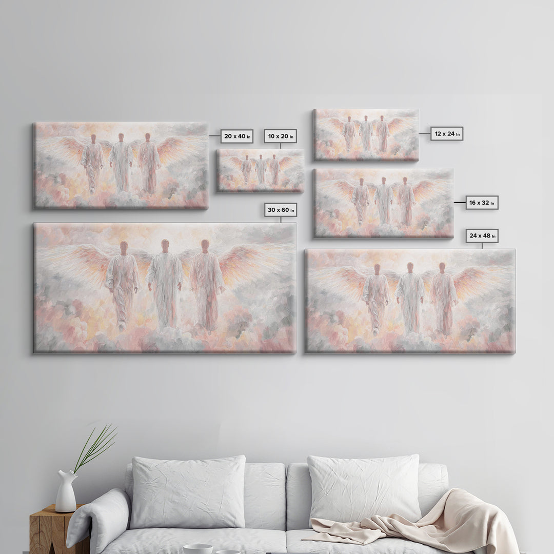 Radiant Messengers – Framed Canvas Print – Christian Wall Art – Christian Art Canvas – Modern Christian Art – Christian Painting – Christia