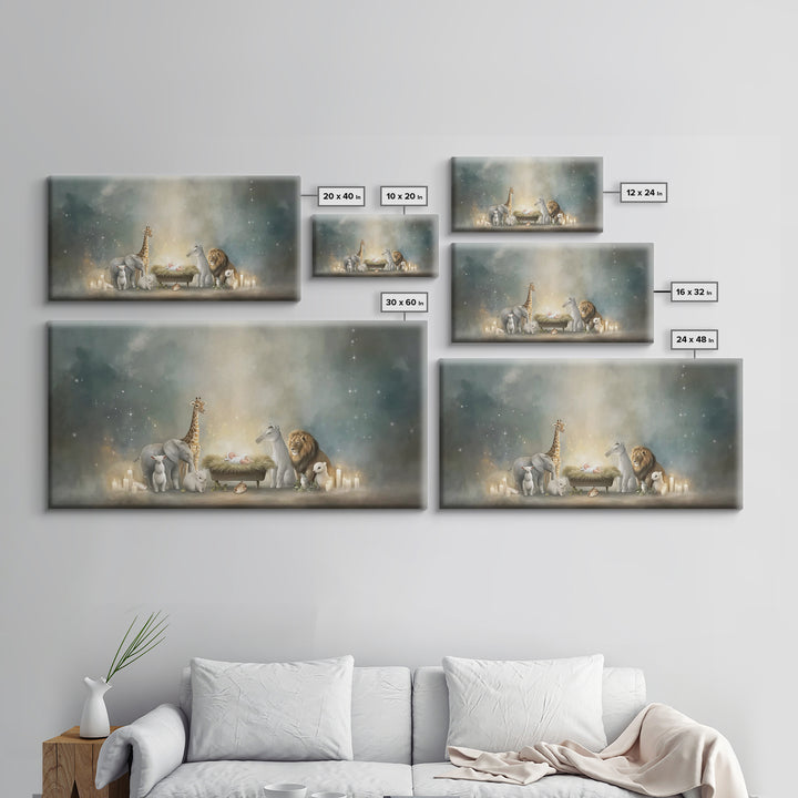 Peaceful Nativity – Framed Canvas Print – Christmas Wall Art – Christian Christmas Decor – Christian Art Canvas – Christmas Art Framed – Ch