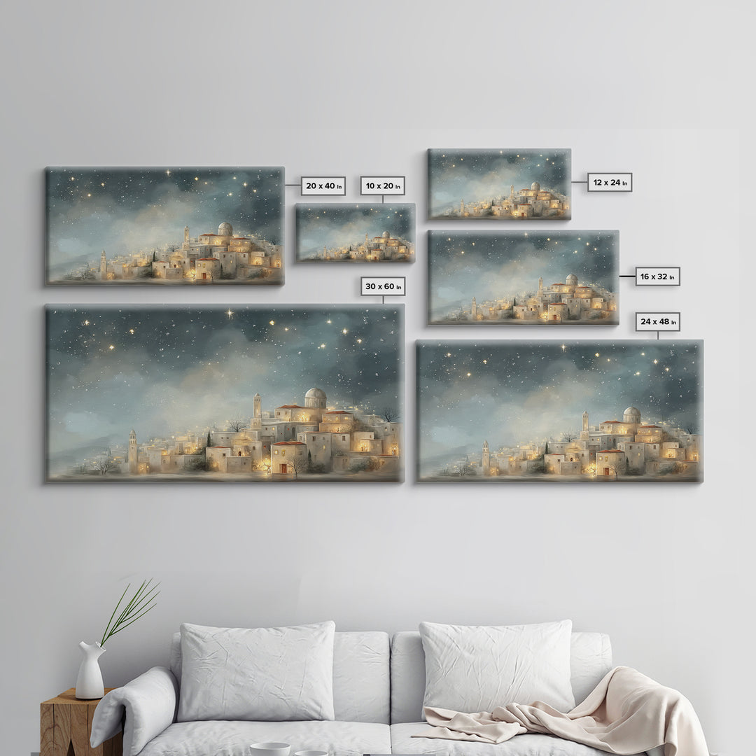 City of Light – Framed Canvas Print – Christian Wall Art – Christian Art Canvas – Christmas Art Work – Christian Christmas Decor – Christia