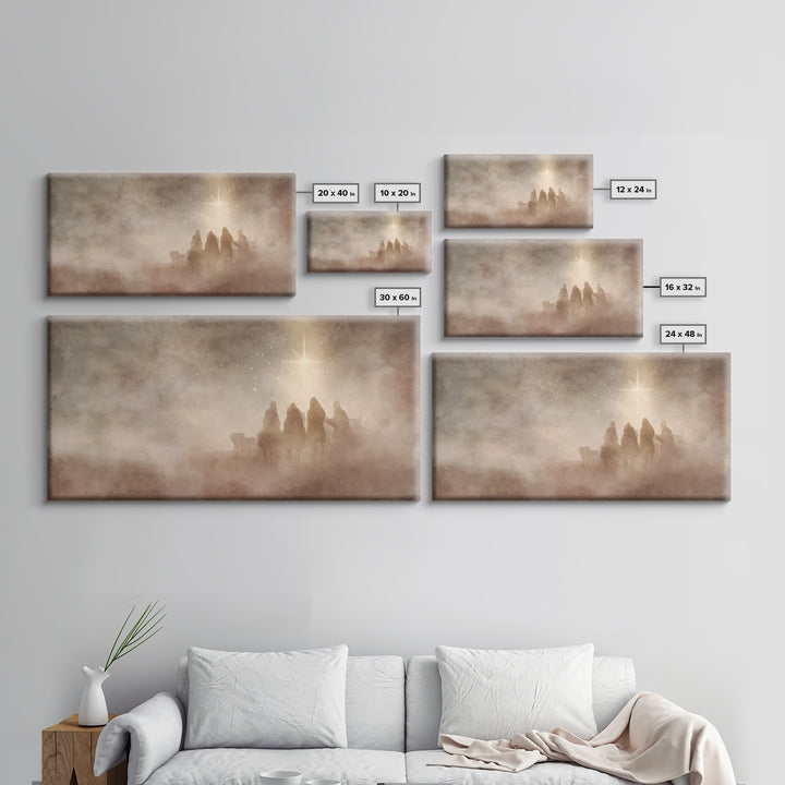 Holy Night Wonder – Framed Canvas Print – Christian Art Canvas – Christmas Wall Art – Christian Christmas Art – Christian Art Print – Moder