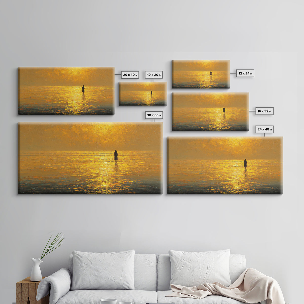 Celestial Path – Framed Canvas Print – Jesus Painting – Christian Wall Art – Modern Christian Art – Christian Art Print – Christian Christm