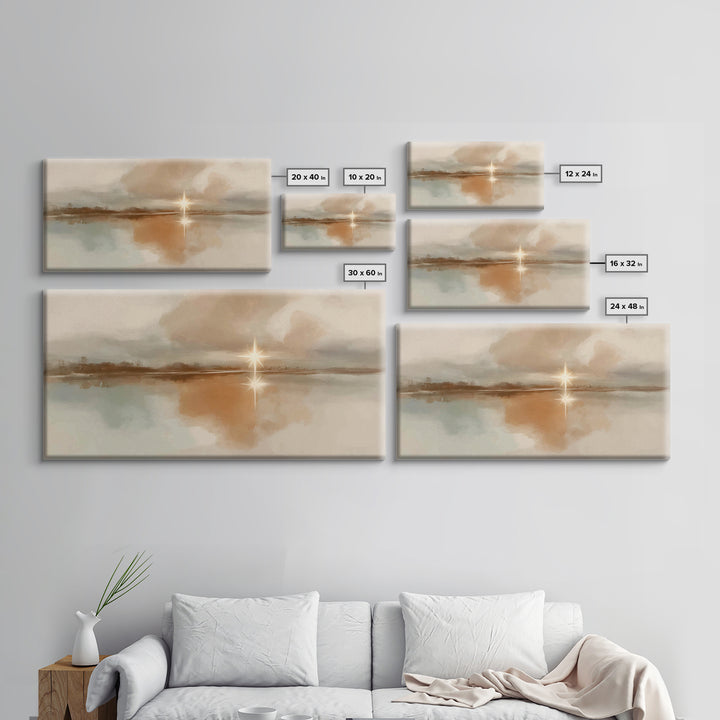 Star Over Stillness – Framed Canvas Print – Christian Art Canvas – Christian Wall Art – Minimalist Christian Art – Christmas Art – Christia