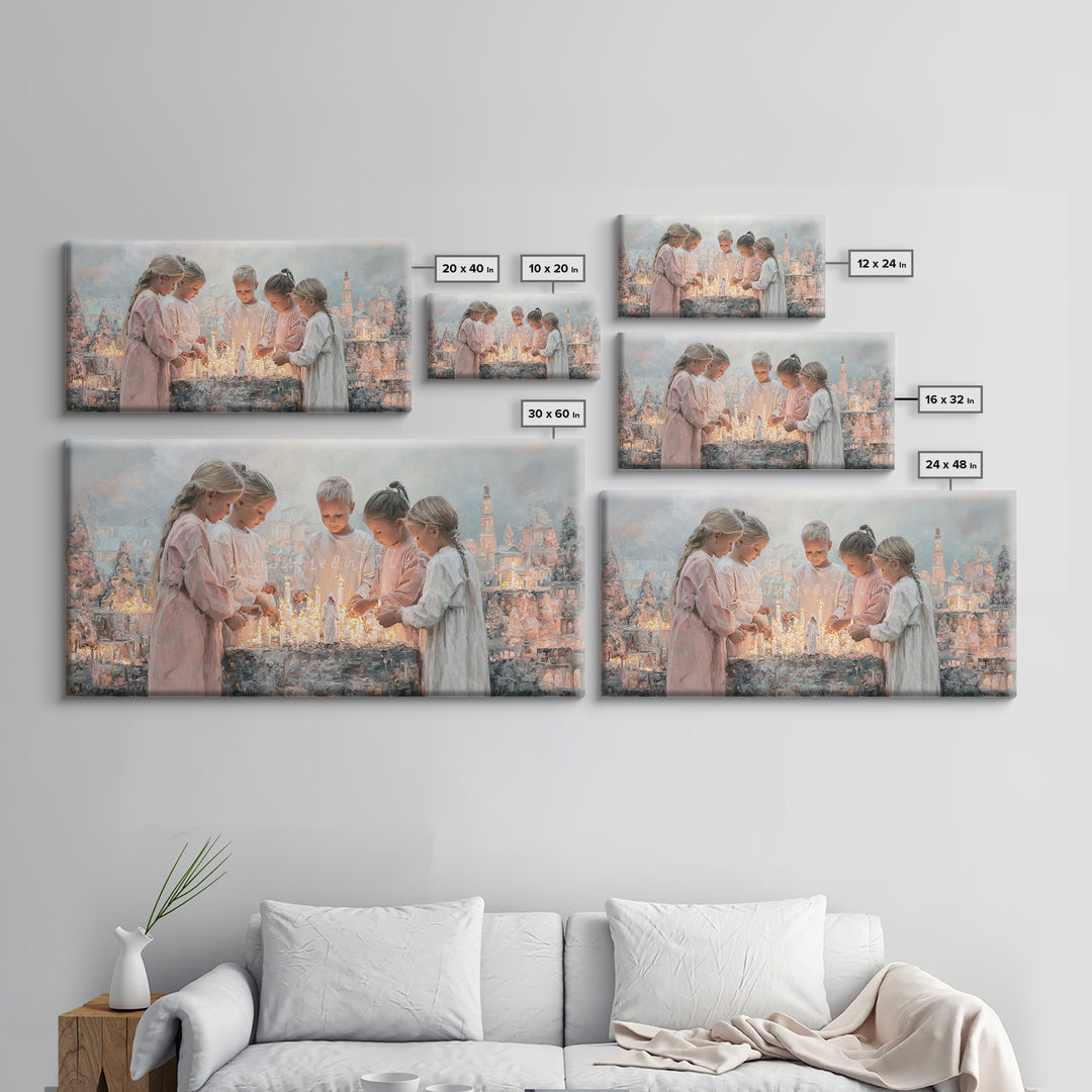 Circle Of Grace – Framed Canvas Print – Christian Wall Art – Christian Art Canvas – Framed Christmas Art – Christian Christmas Art – Christ