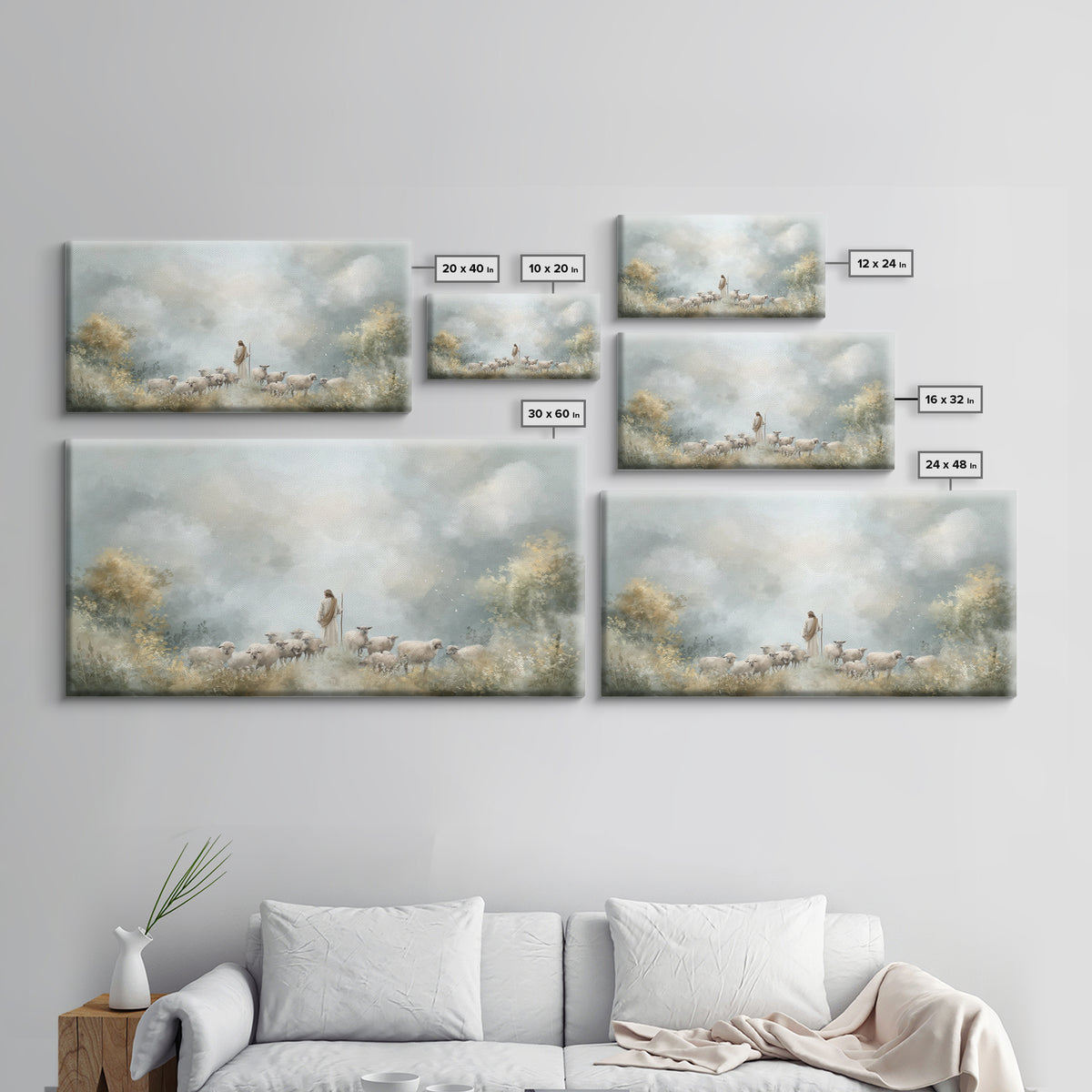 Guardian Of Peace – Framed Canvas Print – Christian Art Canvas – Jesus Painting – Christian Wall Art – Christian Art Work – Christian Gift