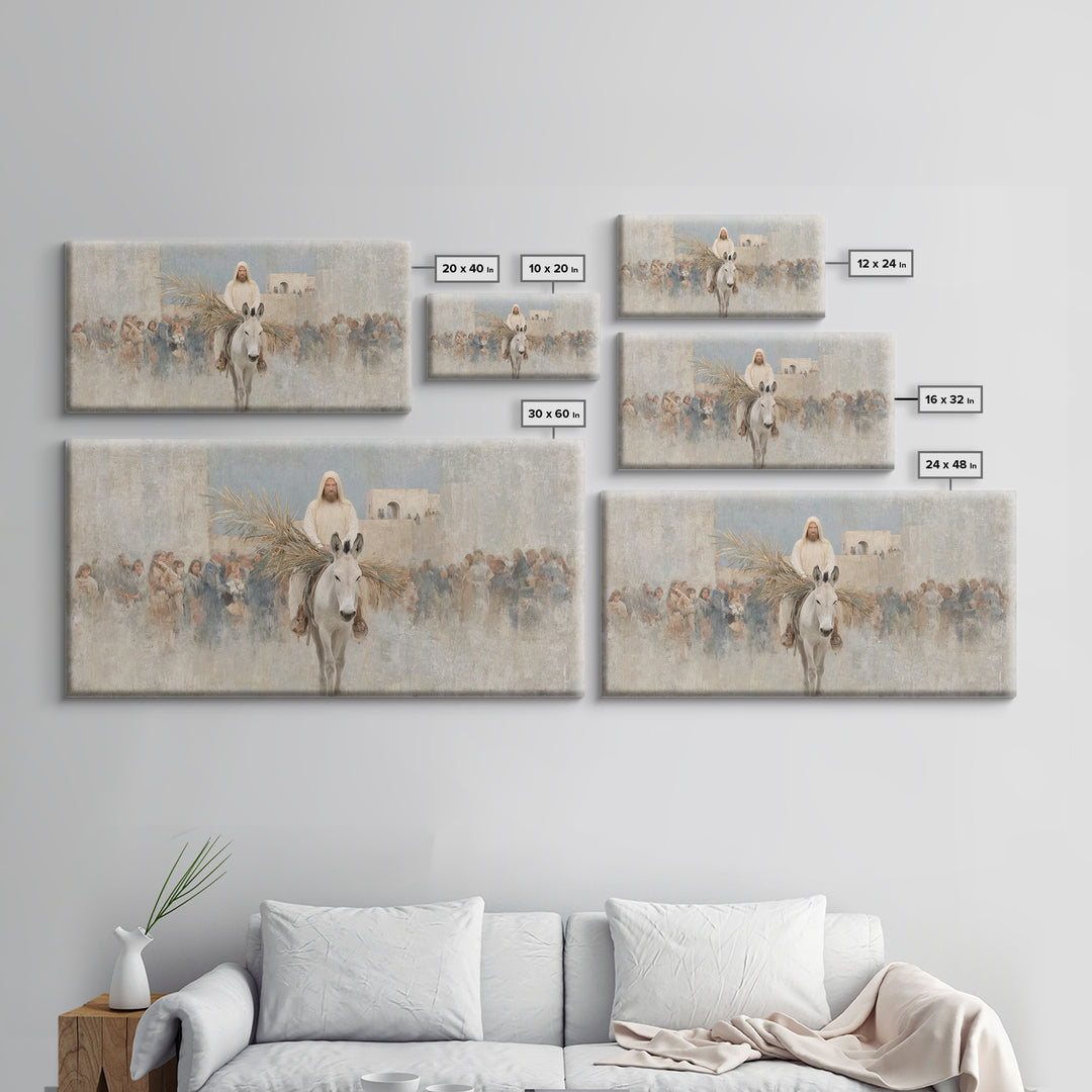 Humble Entry Light - Framed Canvas Print - Christian Art Canvas - Jesus Painting - Christian Wall Art - Christmas Art - Christian Decor
