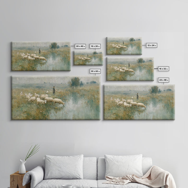 Still Waters Guide - Framed Canvas Print - Christian Art Canvas - Christian Wall Art - Jesus Painting - Christian Art - Christian Gift