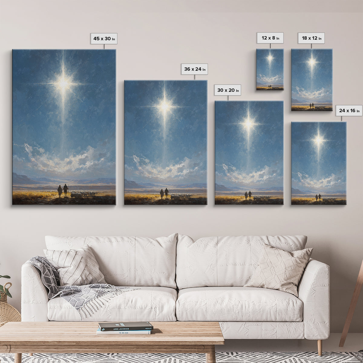 Star Of Promise – Framed Canvas Print – Christian Wall Art – Christian Christmas Art – Christian Art Canvas – Jesus Painting