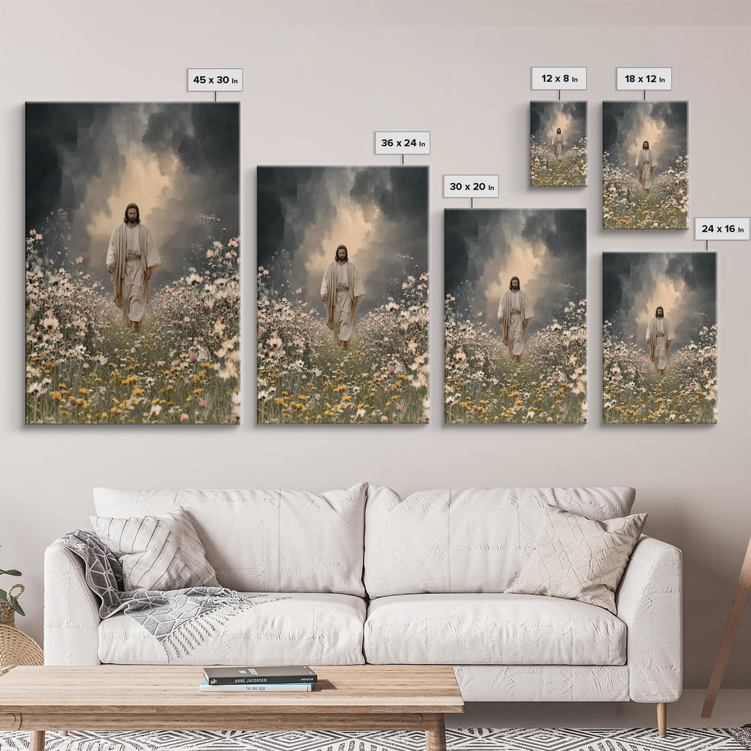Path Of Mercy – Framed Canvas Print – Christian Wall Art – Jesus Painting – Christian Art Canvas – Christian Decor – Christmas Art