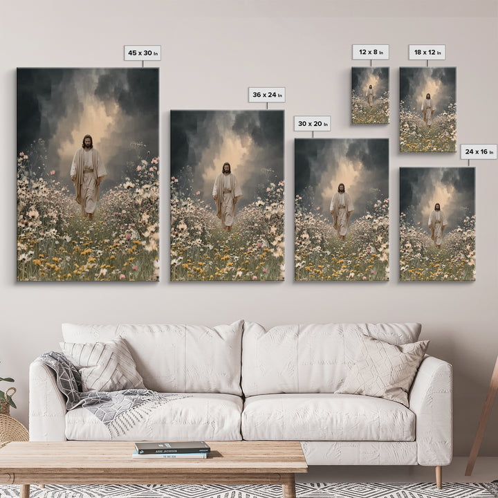 Path Of Mercy – Framed Canvas Print – Christian Wall Art – Jesus Painting – Christian Art Canvas – Christian Decor – Christmas Art
