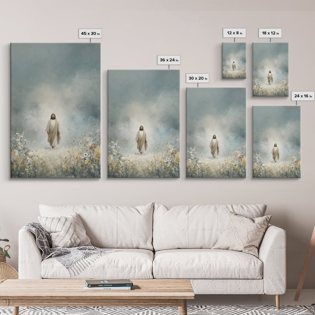 Heavenly Bloom – Framed Canvas Print – Christian Art Canvas – Jesus Painting – Subtle Christian Art – Christian Wall Art – Christian Gift I