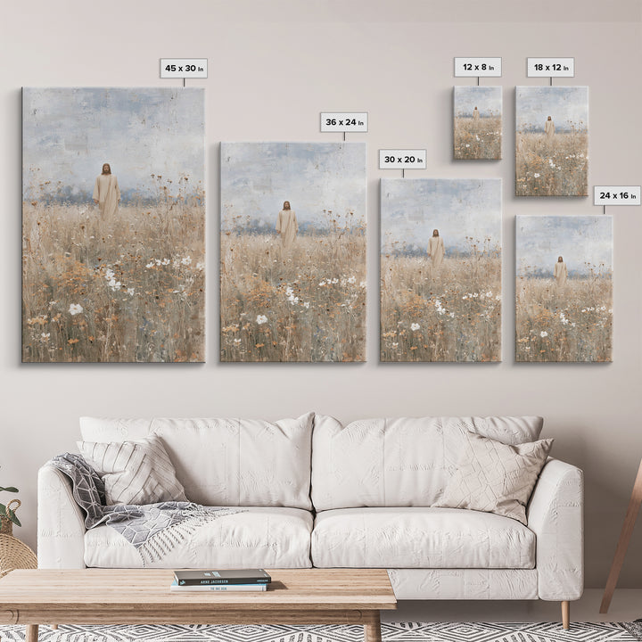 Desert Moon Walk | Framed Canvas Print | Jesus Painting | Christian Wall Art | Moody Christian Art | Christian Art Canvas | Christian Chris