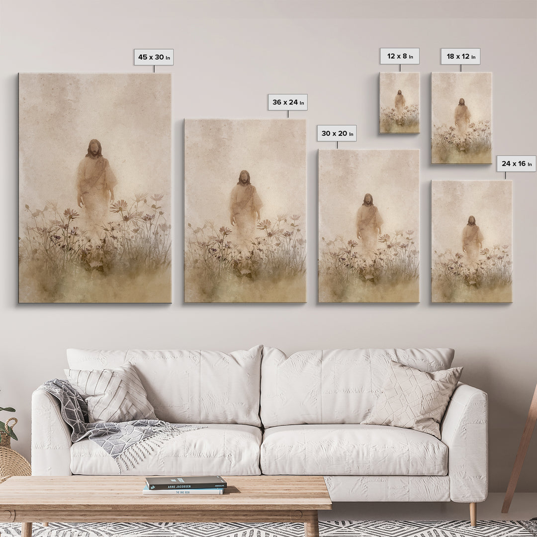 Wilderness Promise, Framed Canvas Print, Christian Wall Art, Jesus Canvas Art, Modern Christian Art, Christian Decor, Christian Art Print