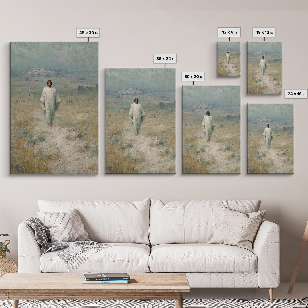 Desert Hope, Framed Canvas Print, Christian Art Canvas, Jesus Painting, Christian Wall Art, Modern Christian Art, Christian Gift, Christmas