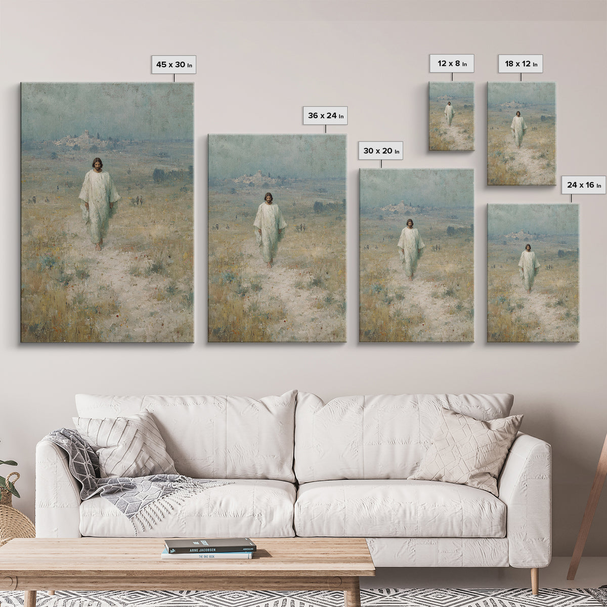 Desert Hope, Framed Canvas Print, Christian Art Canvas, Jesus Painting, Christian Wall Art, Modern Christian Art, Christian Gift, Christmas