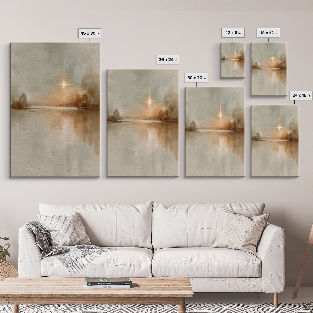 Guiding Dawn Star – Framed Canvas Print – Christian Wall Art – Christian Art Canvas – Christmas Art – Christian Christmas Art – Jesus Paint