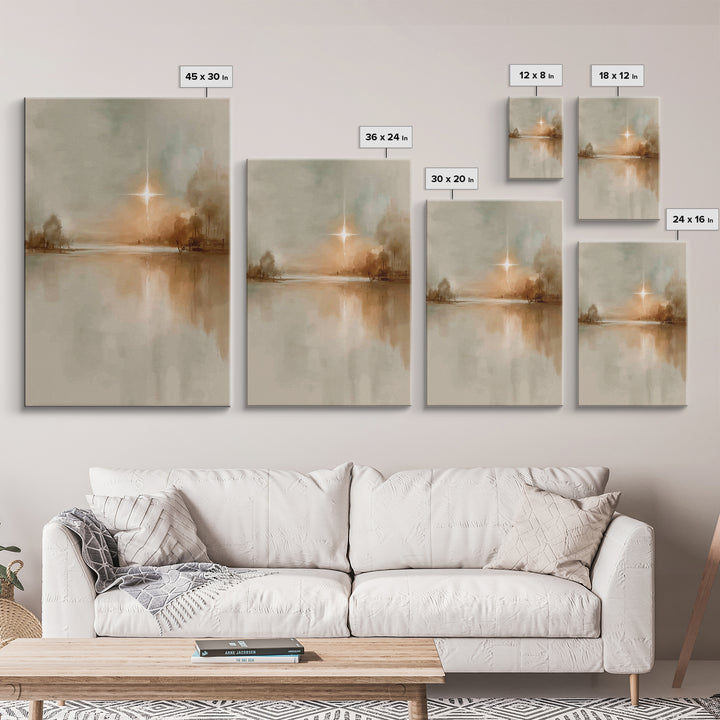 Guiding Dawn Star – Framed Canvas Print – Christian Wall Art – Christian Art Canvas – Christmas Art – Christian Christmas Art – Jesus Paint