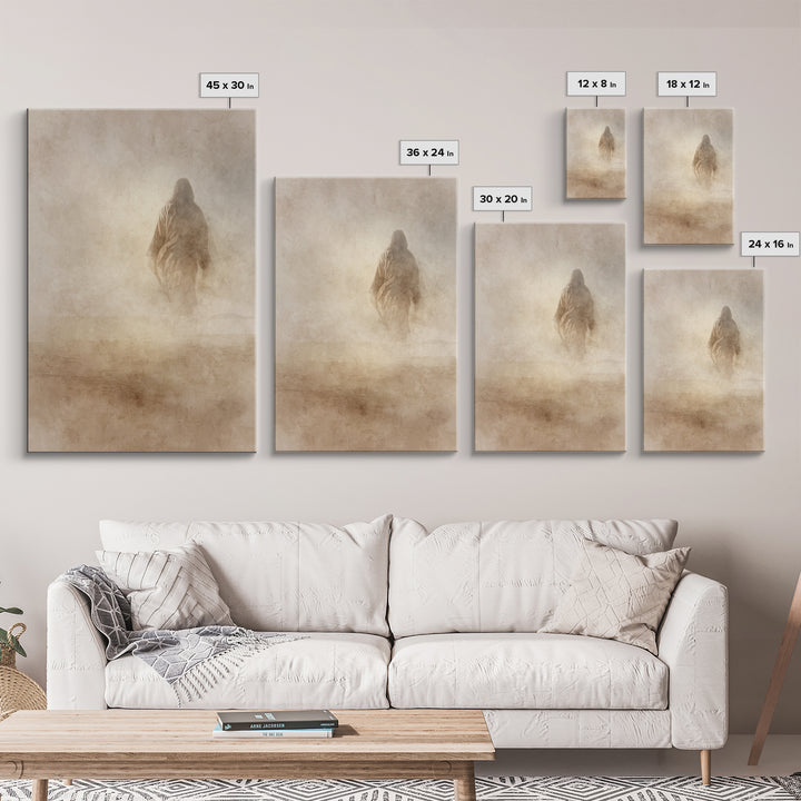 Desert Hush – Framed Canvas Print – Christian Wall Art – Christian Art Canvas – Jesus Painting – Minimalist Christian Art – Christian Gift