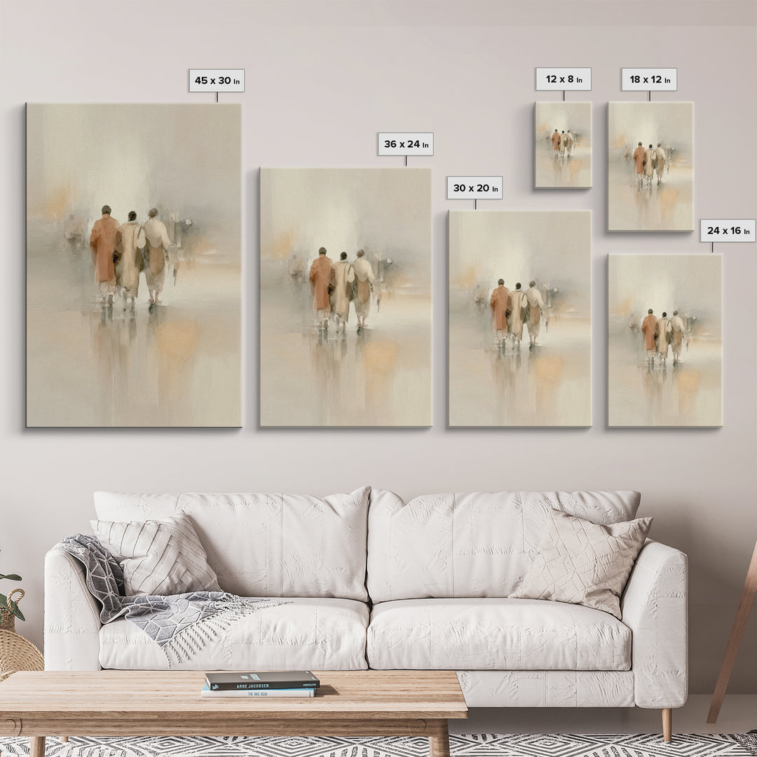 Faithful Companions – Framed Canvas Print – Christian Art Canvas – Christian Wall Art – Christian Paintings – Subtle Christian Art – Christ