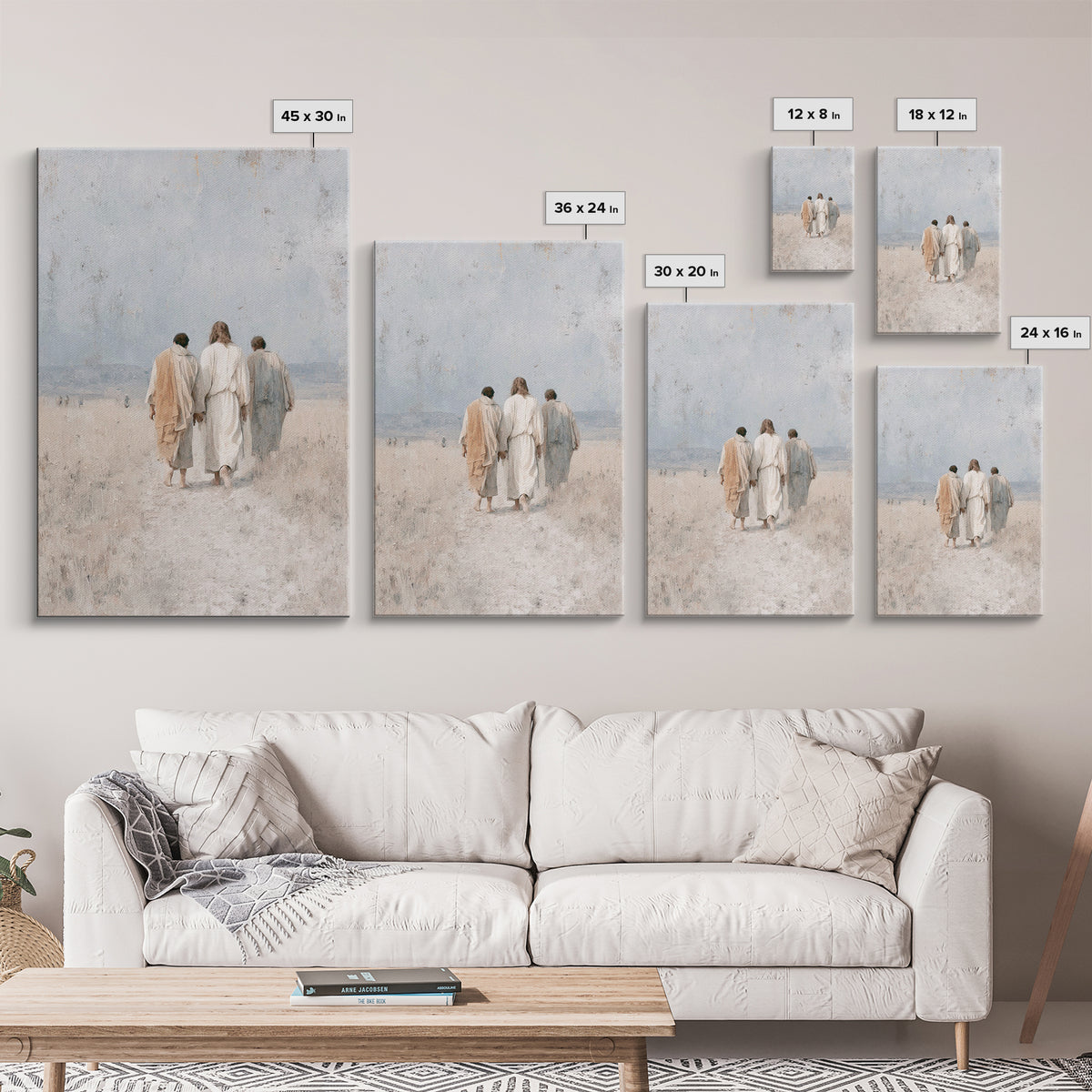Walk In Hope, Framed Canvas Print, Christian Art Canvas, Christian Wall Art, Christian Paintings, Christian Gift Ideas, Modern Christian Ar