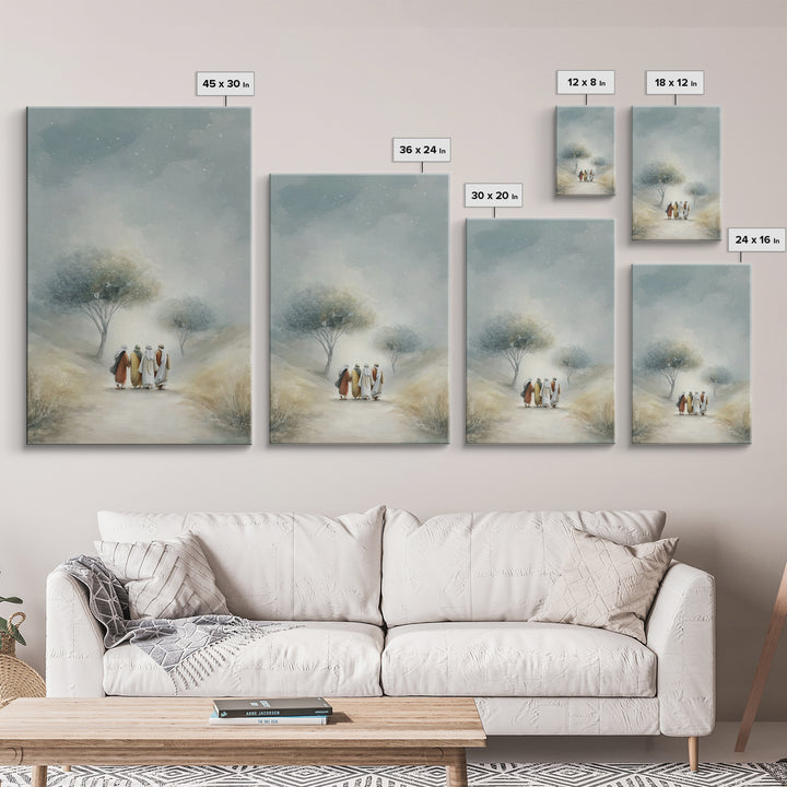 Guided By Light | Framed Canvas Print | Christian Wall Art | Christian Art Canvas | Christian Painting | Christian Gift | Modern Christian