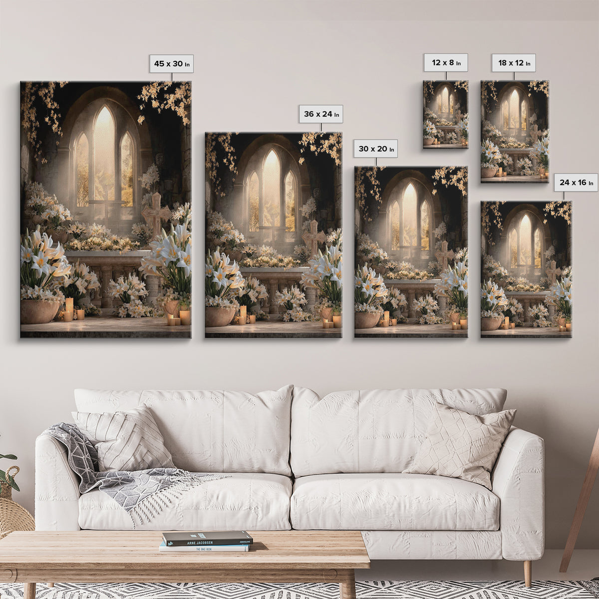 Sanctuary Blossoms – Framed Canvas Print – Christian Art Canvas – Christian Wall Art – Christian Christmas Art – Christmas Art – Christian