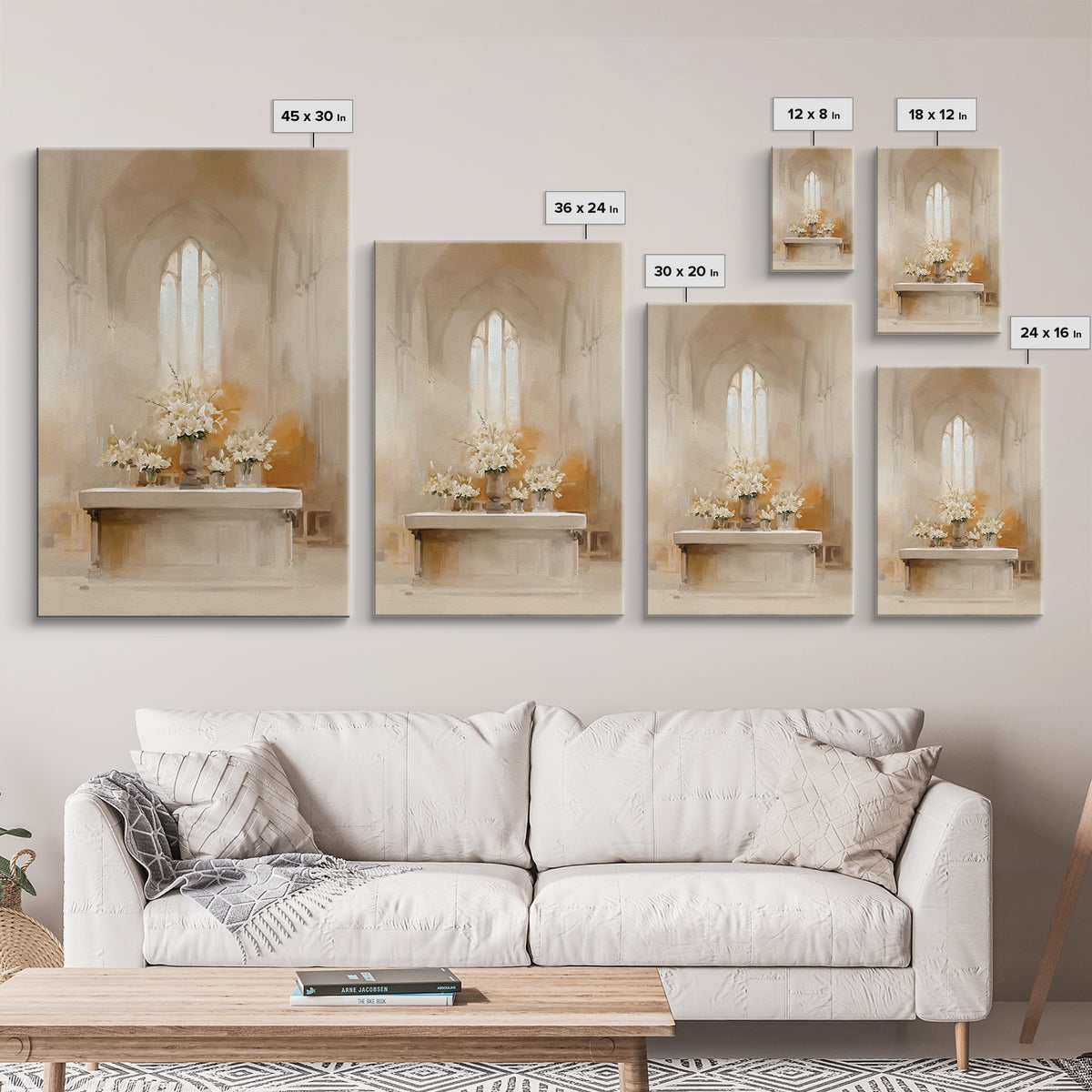 Altar Of Peace – Framed Canvas Print – Christian Wall Art – Christian Art Print – Minimalist Christian Art – Christian Decor – Christmas Ar