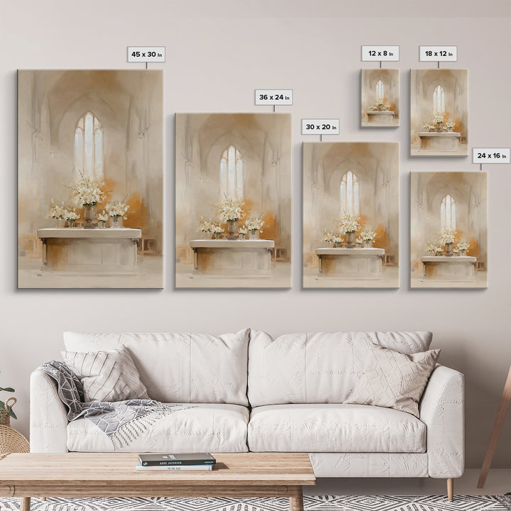 Altar Of Peace – Framed Canvas Print – Christian Wall Art – Christian Art Print – Minimalist Christian Art – Christian Decor – Christmas Ar