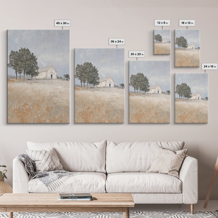 Hillside Sanctuary – Framed Canvas Print – Christian Wall Art – Christian Art Canvas – Subtle Christian Art – Christian Art Print