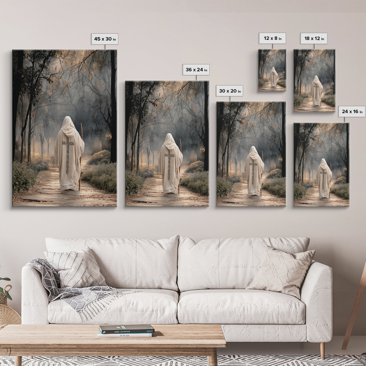 Shepherd’s Walk – Framed Canvas Print – Christian Wall Art – Christian Art Canvas – Christian Painting – Christian Decor