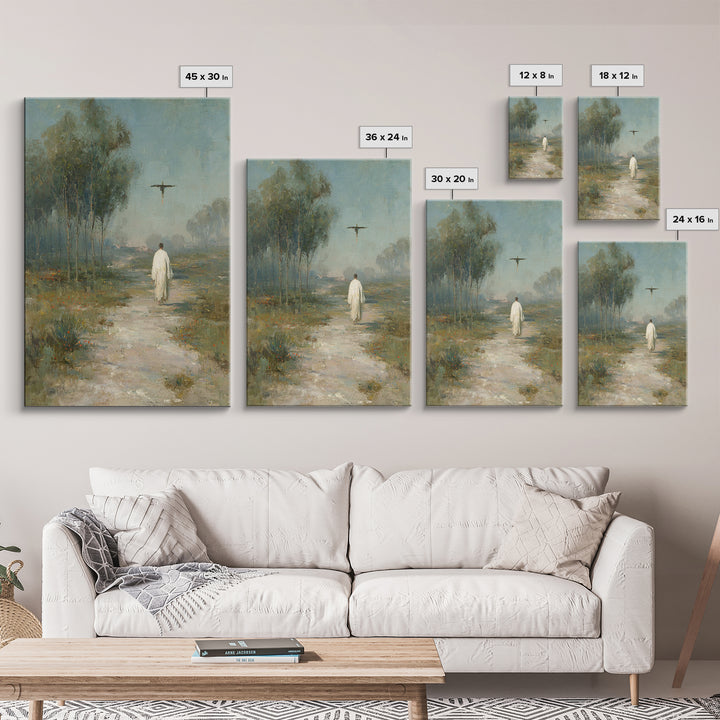 Crossroad Calling – Framed Canvas Print – Christian Art Canvas – Christian Wall Art – Christian Painting – Unique Christian Art