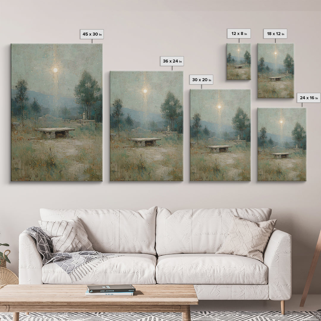 Dawn Of Salvation – Framed Canvas Print – Christian Art Canvas – Christian Wall Art – Vintage Christian Art – Christmas Art