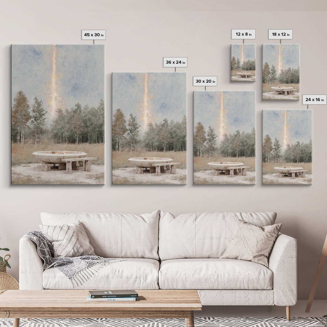 Forest Altar Light – Framed Canvas Print – Christian Art Canvas – Christian Wall Art – Christian Art Print – Christmas Art