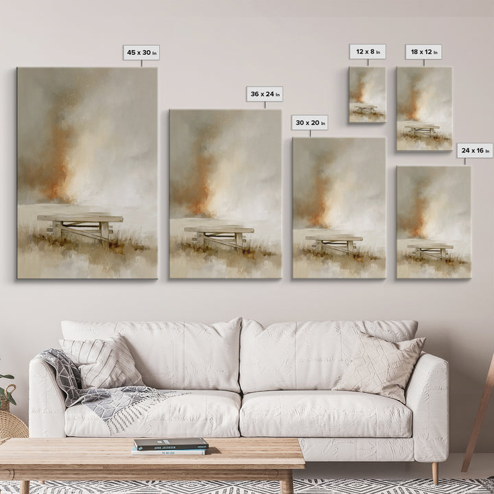 Heavenly Ember Glow – Framed Canvas Print – Christian Art Canvas – Christian Wall Art – Christian Painting – Christmas Art