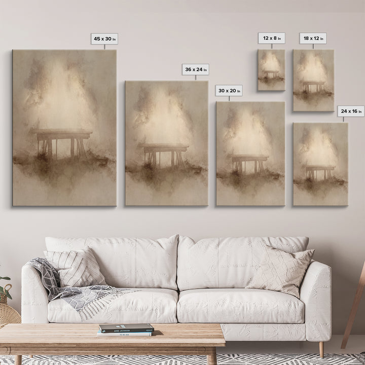 Silent Birth Place – Framed Canvas Print – Christian Wall Art – Christian Art Canvas – Minimalist Christian Art – Christmas Art