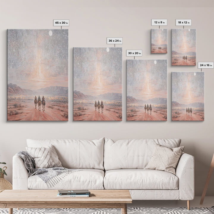 Journey By Starlight – Framed Canvas Print – Christian Art Canvas – Christian Wall Art – Christmas Art – Christian Christmas Decor