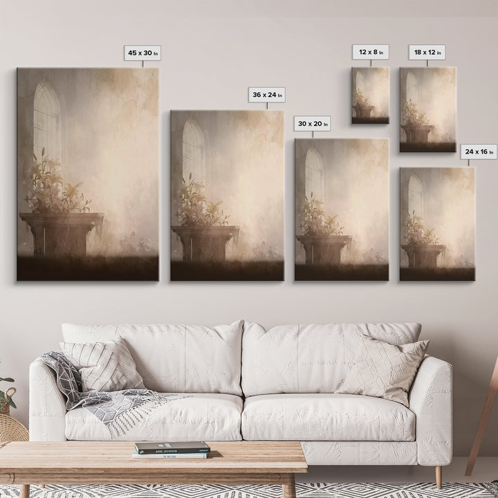 Quiet Chapel Grace – Framed Canvas Print – Christian Art Canvas – Christian Wall Art – Vintage Christian Art – Christian Painting – Christi