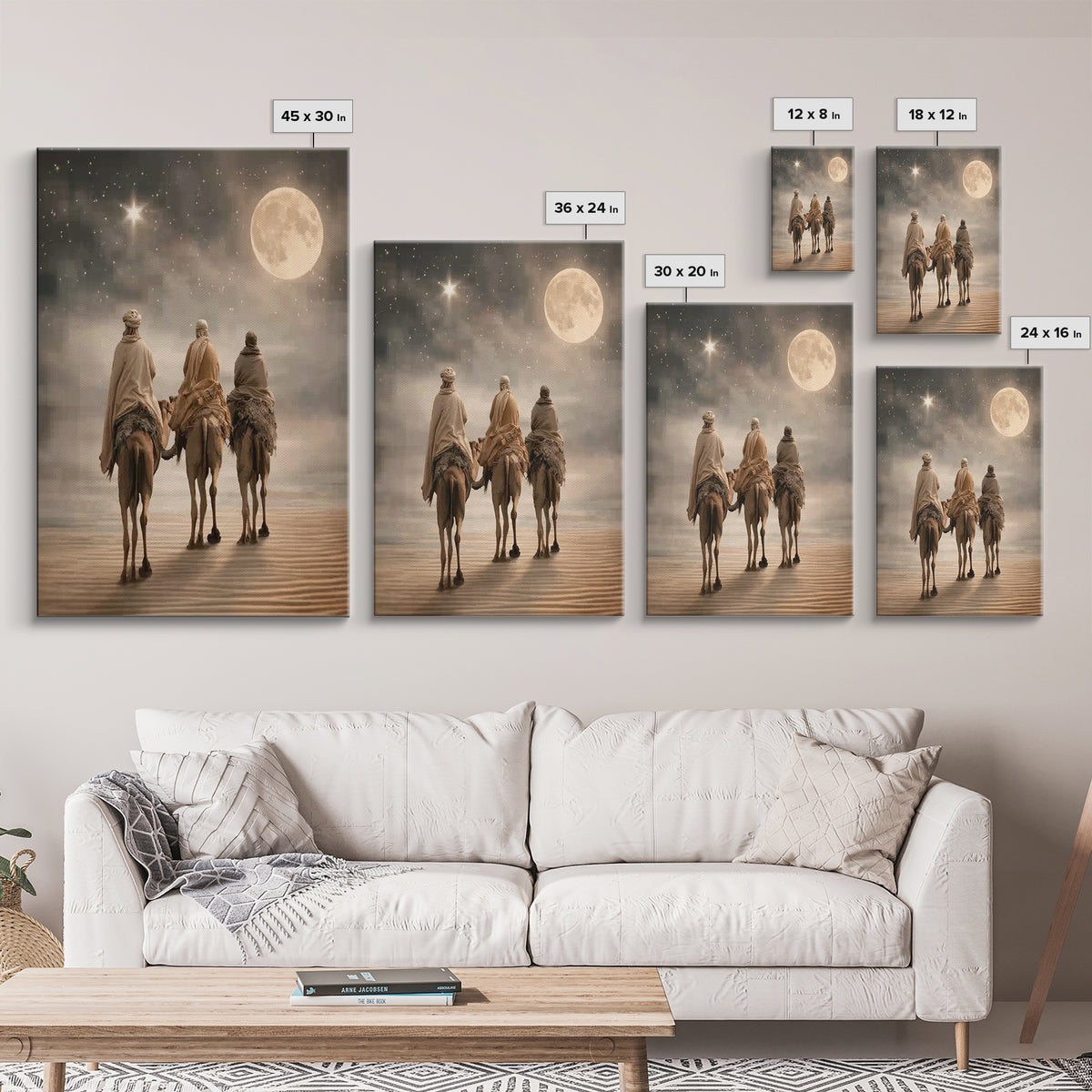 Holy Desert Light | Framed Canvas Print | Christian Wall Art | Subtle Christian Art | Christmas Art Prints | Jesus Christmas Art | Christia