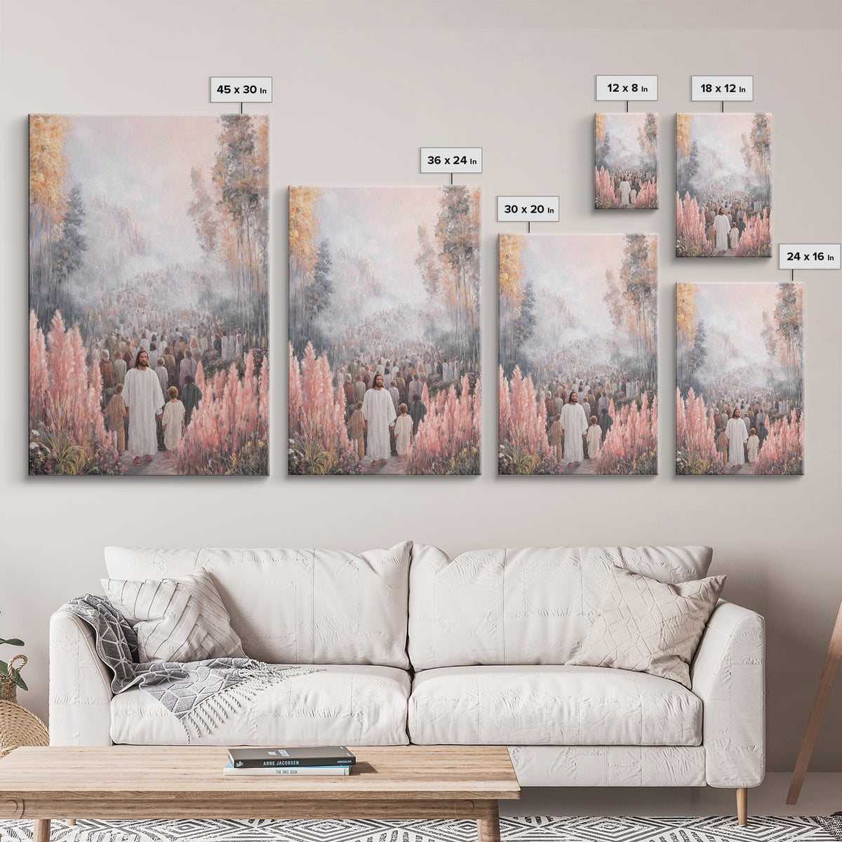 Path Of Light – Framed Canvas Print – Christian Wall Art – Jesus Painting – Christian Art Canvas – Christian Christmas Art – Christian Deco