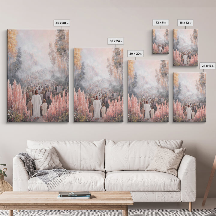 Path Of Light – Framed Canvas Print – Christian Wall Art – Jesus Painting – Christian Art Canvas – Christian Christmas Art – Christian Deco