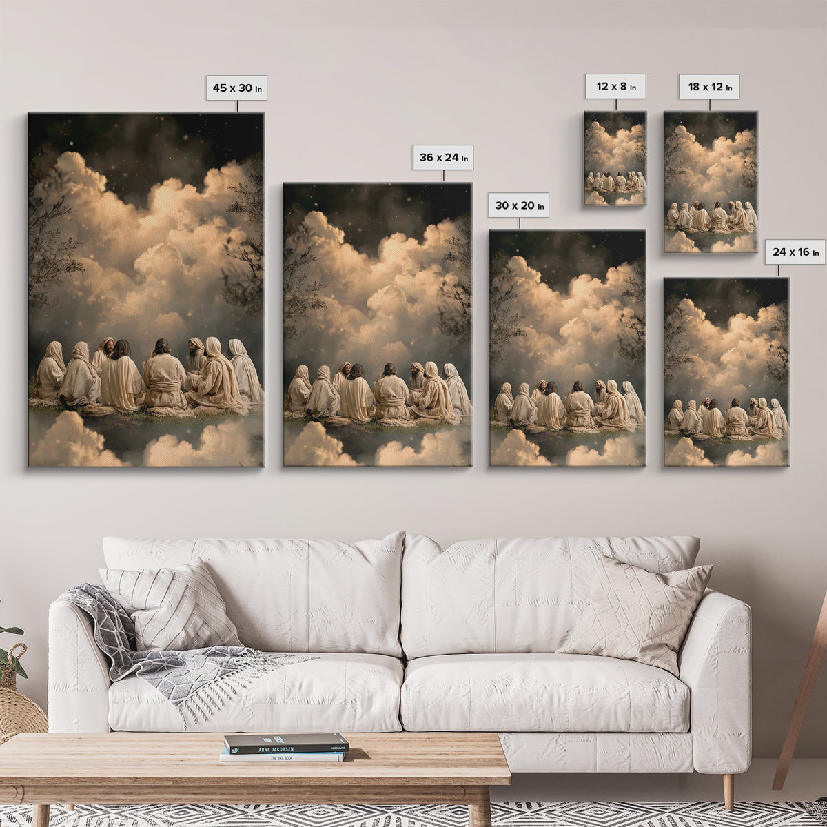 Circle Of Faith, Framed Canvas Print, Christian Art Canvas, Jesus Painting, Christian Wall Art, Moody Christian Art, Christian Christmas Ar