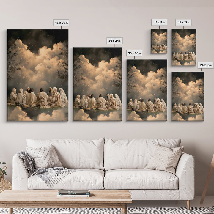 Circle Of Faith, Framed Canvas Print, Christian Art Canvas, Jesus Painting, Christian Wall Art, Moody Christian Art, Christian Christmas Ar