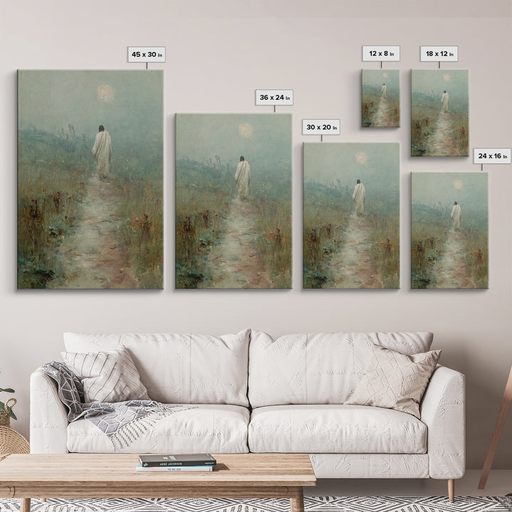 Silent Journey – Framed Canvas Print – Christian Wall Art – Christian Art Canvas – Jesus Painting – Vintage Christian Art – Christian Gift