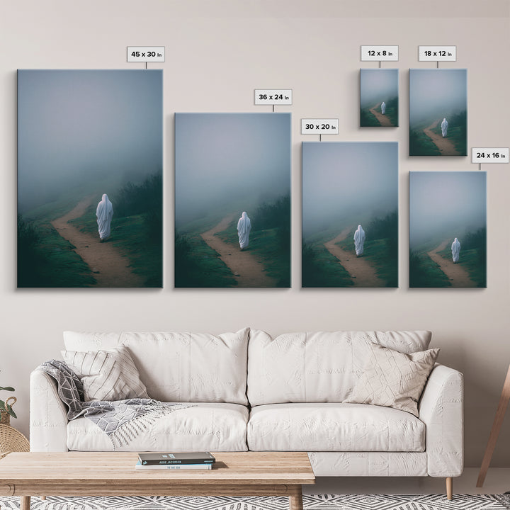 Holy Solitude, Framed Canvas Print, Christian Art Canvas, Jesus Painting, Christian Wall Art, Subtle Christian Art, Christian Decor, Christ