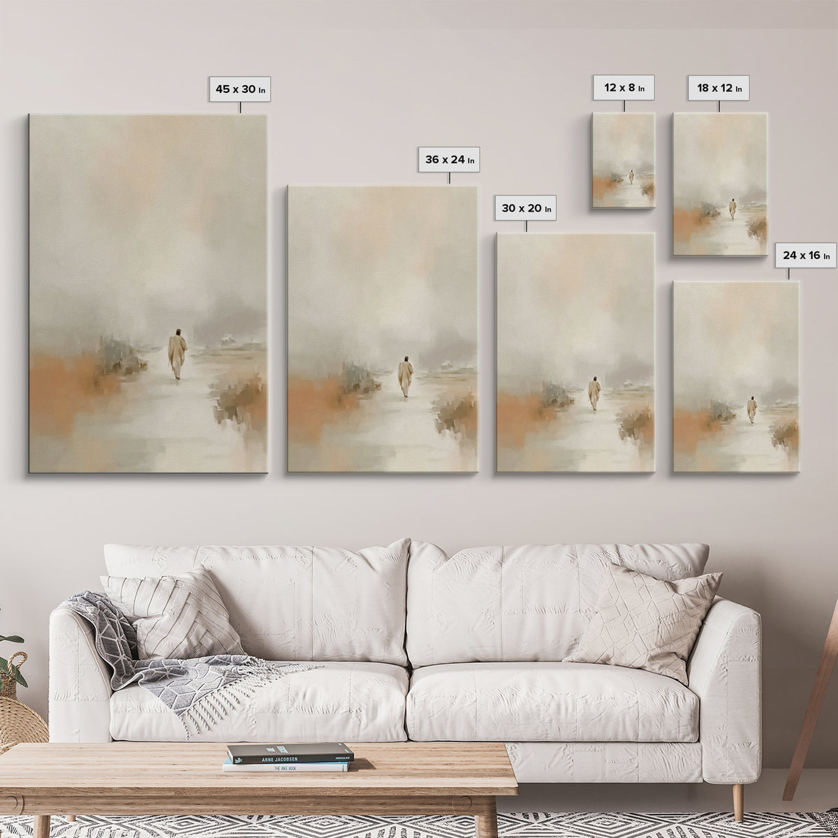 Desert Grace | Framed Canvas Print | Christian Art Canvas | Christian Wall Art | Jesus Painting | Minimalist Christian Art | Christian Chri
