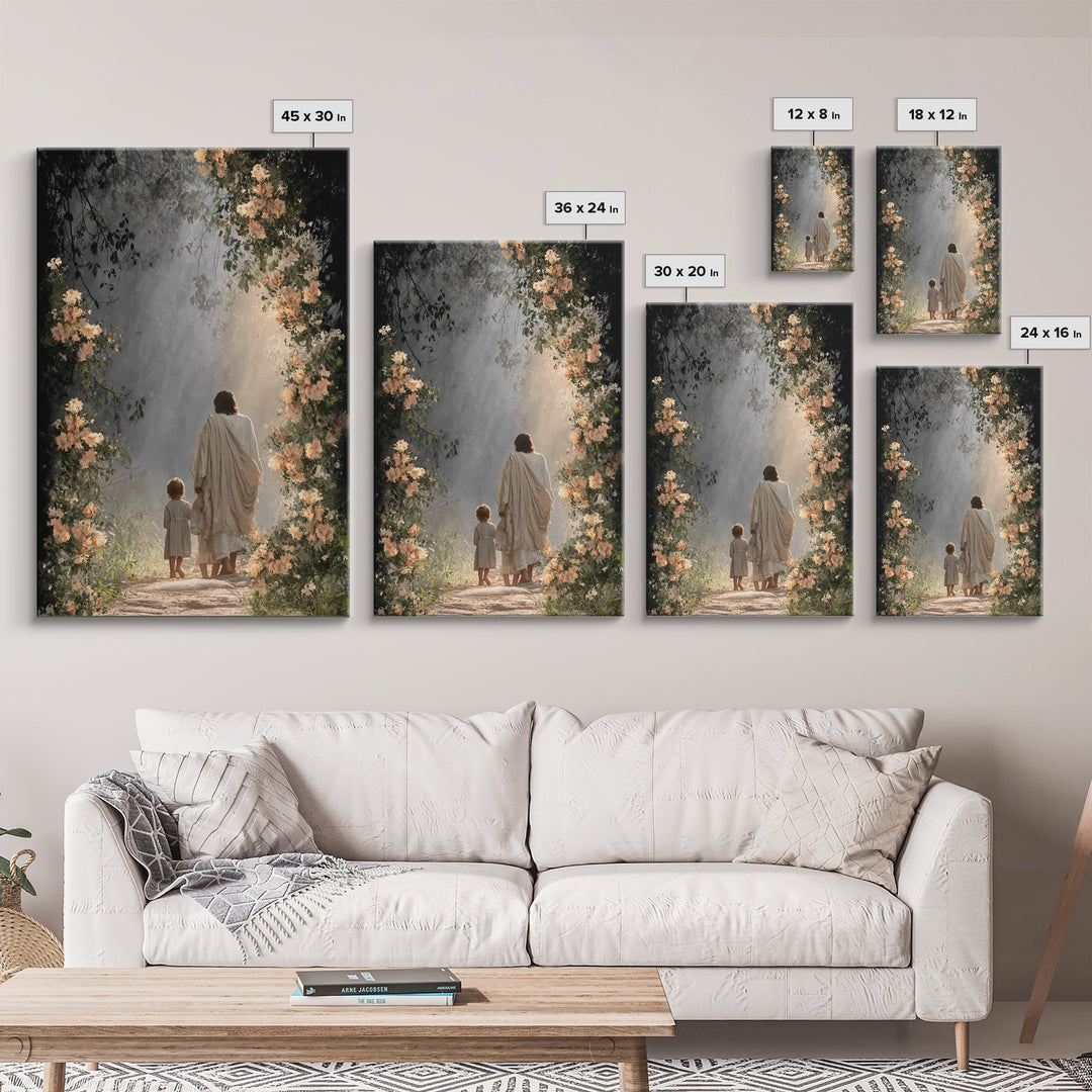 Path Of Hope – Framed Canvas Print – Christian Art – Jesus Painting – Christian Art Canvas – Christian Wall Art – Large Christian Painting