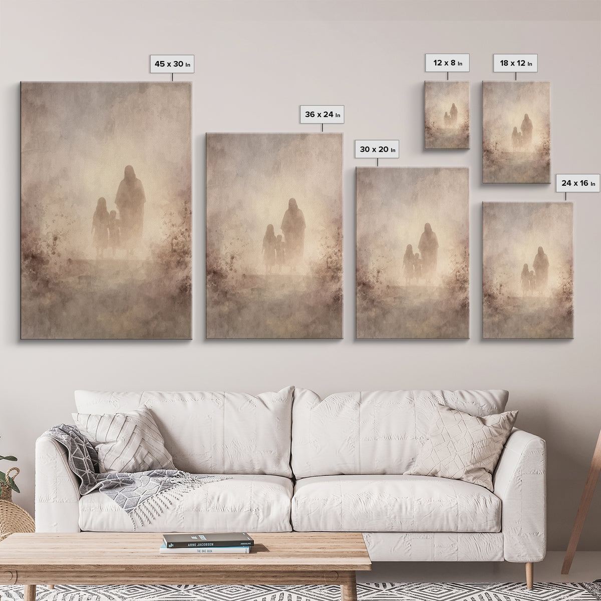 Blessed Companions , Framed Canvas Print, Christian Wall Art, Christian Art Canvas, Jesus Painting, Christian Art, Modern Christian Art