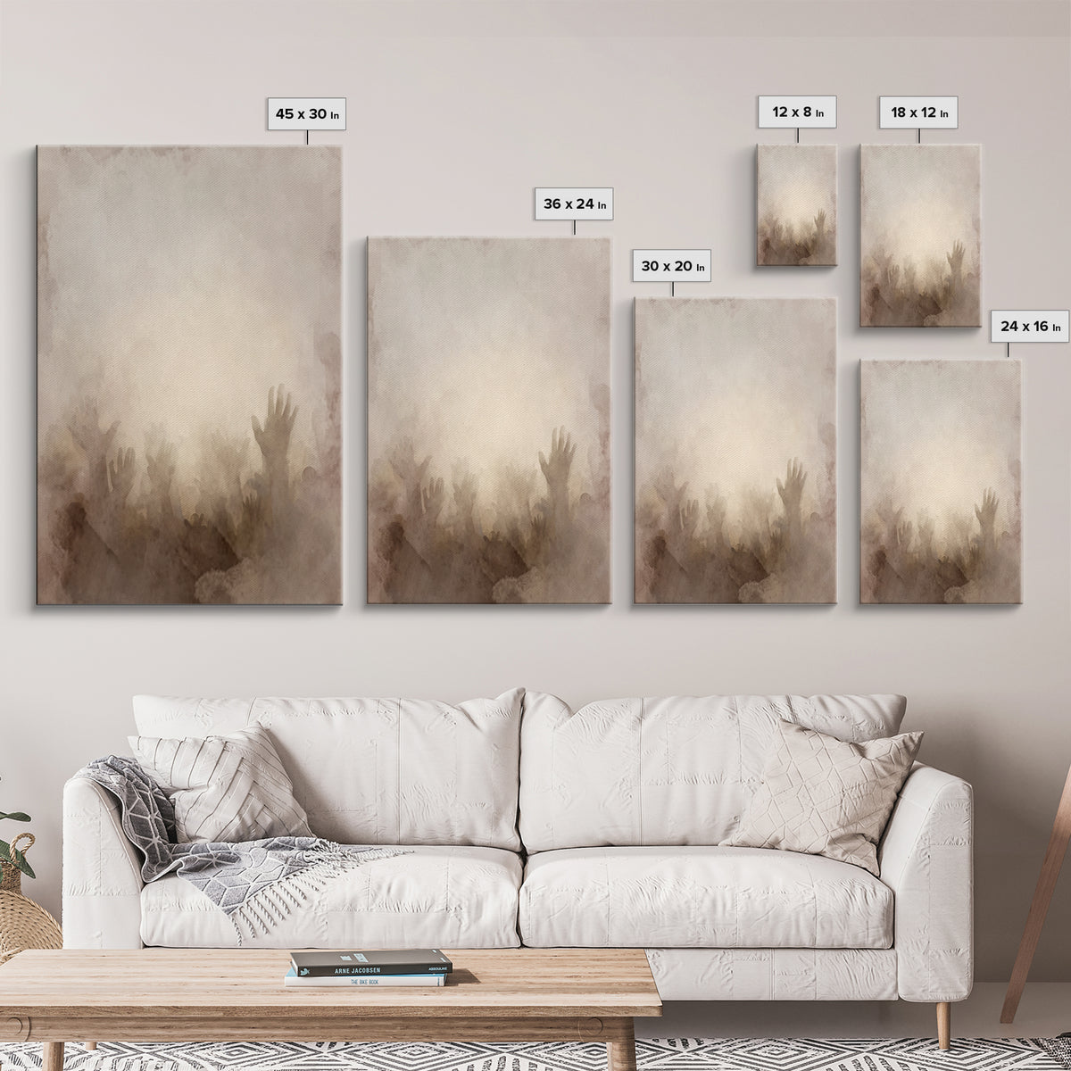 Rise In Worship | Framed Canvas Print | Christian Wall Art | Christian Art Canvas | Christian Art Gift | Abstract Christian Art | Modern Ch