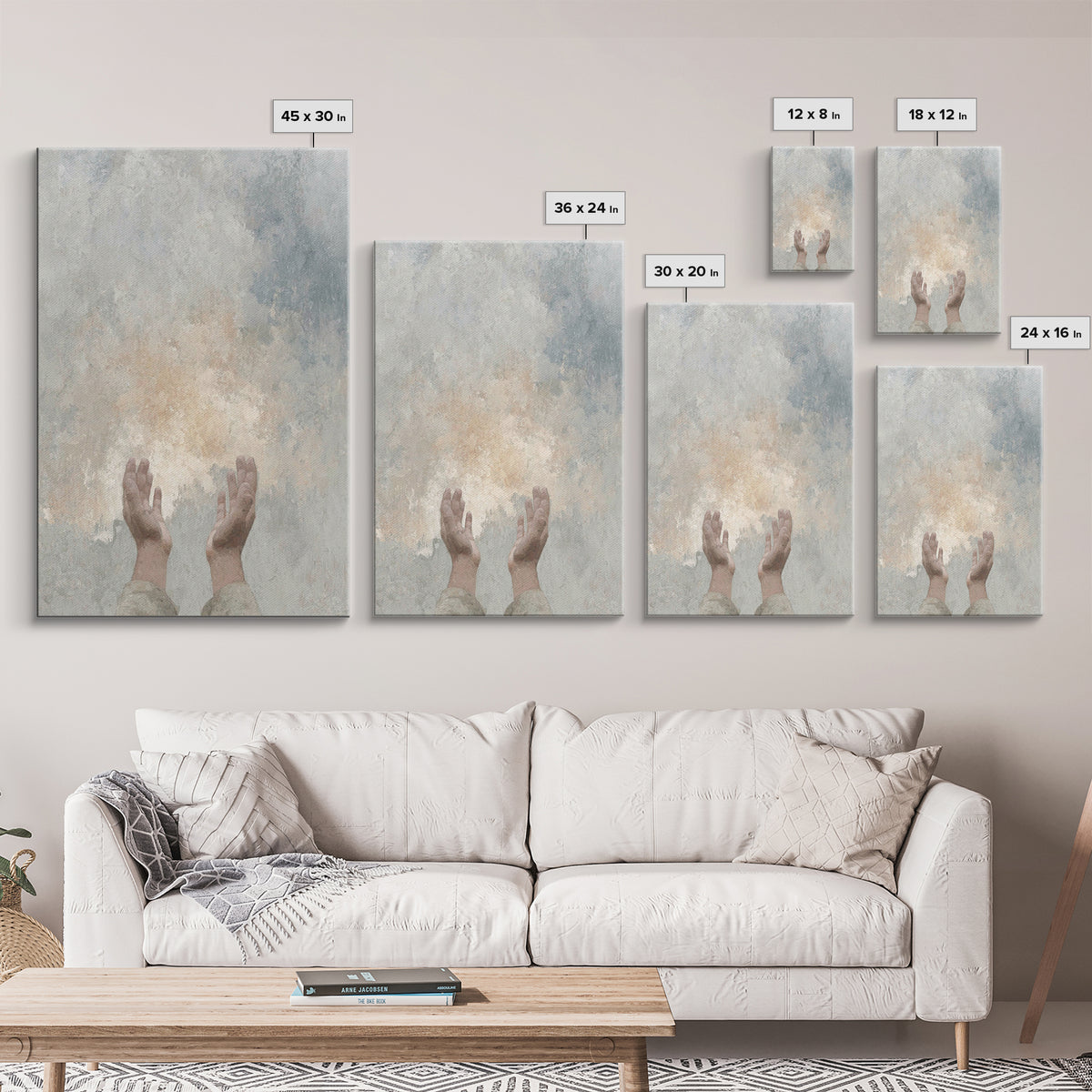 Hands Of Prayer – Framed Canvas Print – Christian Art Canvas – Christian Wall Art – Subtle Christian Art – Christian Gift – Christian Art P