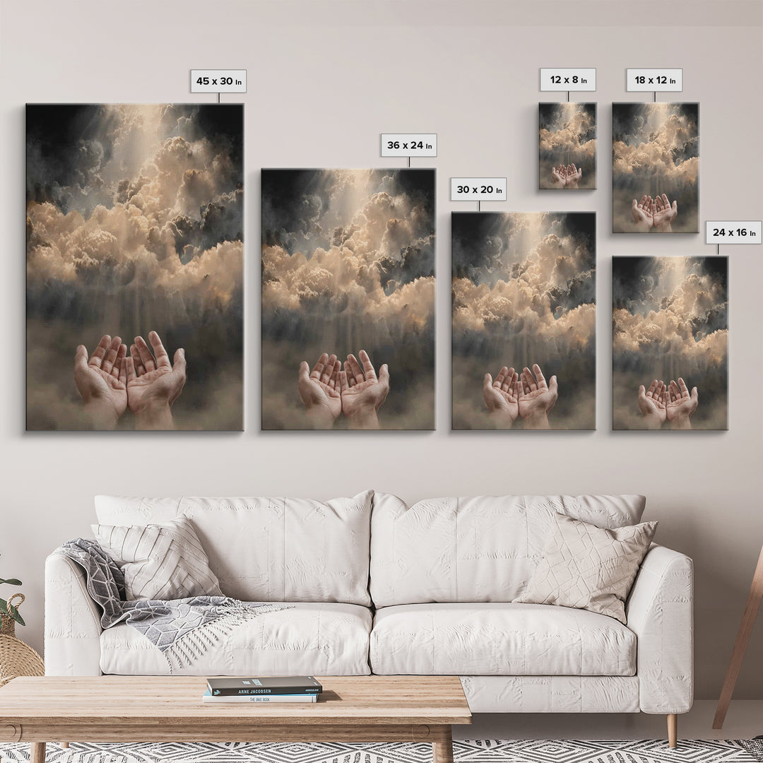 Glory Unveiled | Framed Canvas Print | Christian Wall Art | Christian Art Canvas | Moody Christian Art | Christian Gift Ideas | Modern Chri